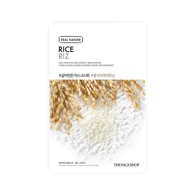 Real Nature - Rice Riz Face Mask - 1 pack