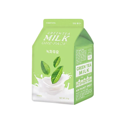 A'Pieu - Milk One face masks - 1 piece [Green Tea - Soothing]