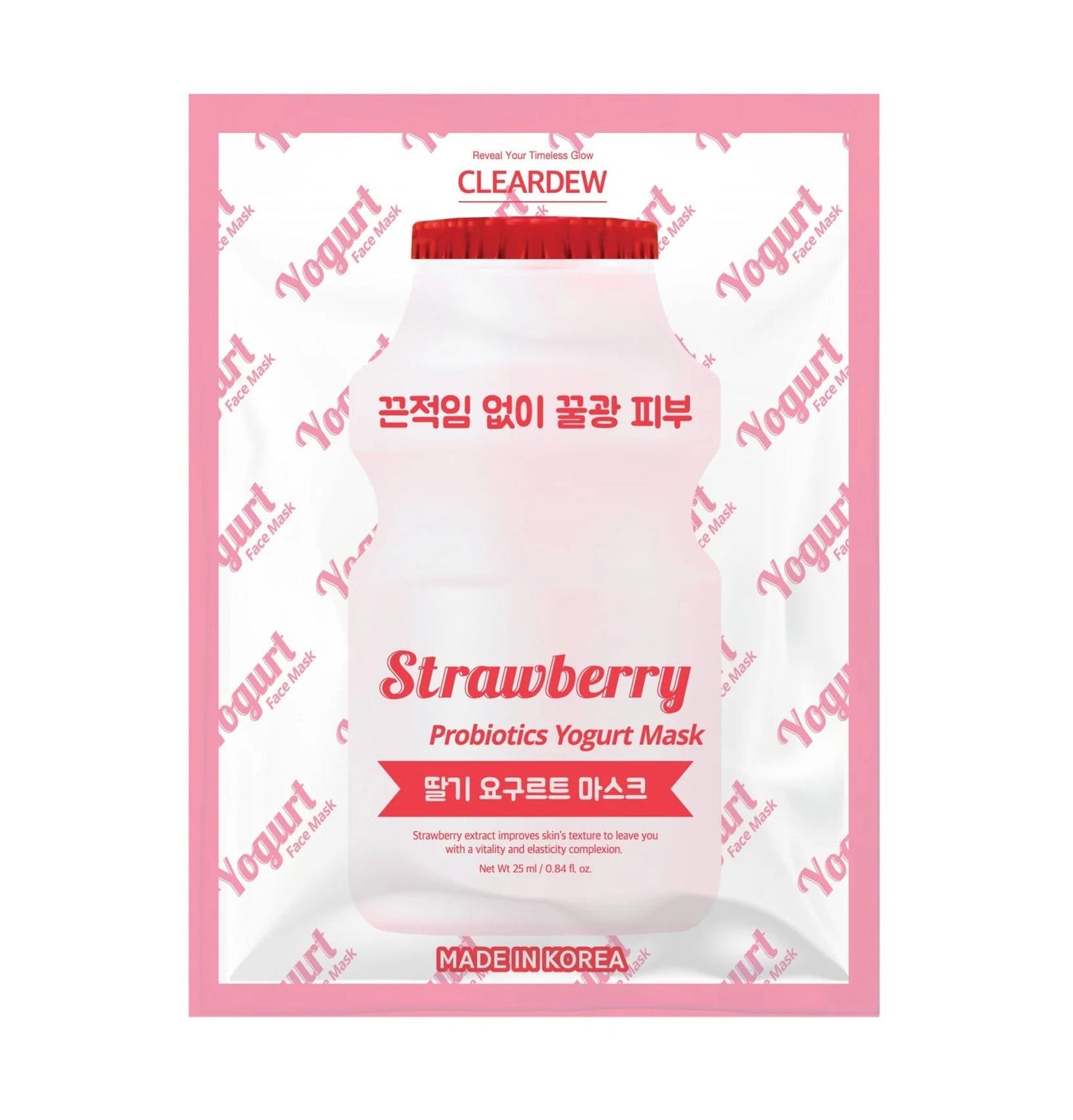 CLEARDEW - Strawberry Probiotics Yogurt Mask [1 piece]