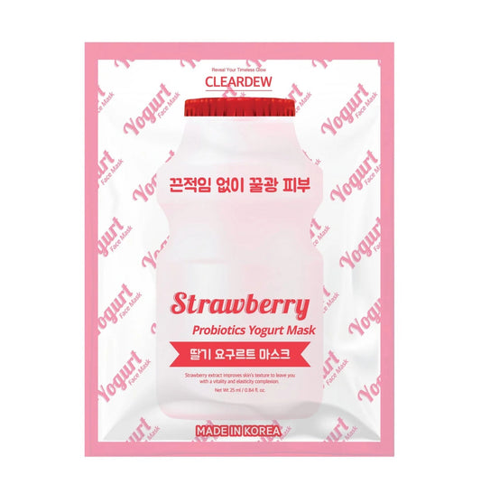 CLEARDEW - Strawberry Probiotics Yogurt Mask [1 piece]